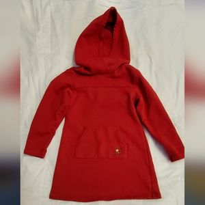 Little girl's hooded fleece. Gymboree. Dark red. Size 5-6